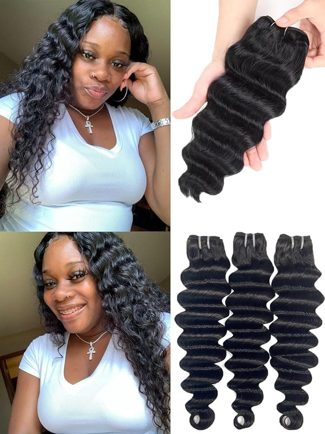 Loose Deep Wave Bundles 12A Brazilian Loose Wave Bundles Human Hair 22 22 22 Inch 100% Unprossed Remy Virgin Hair 3 Bundles Raw Hair Extensions