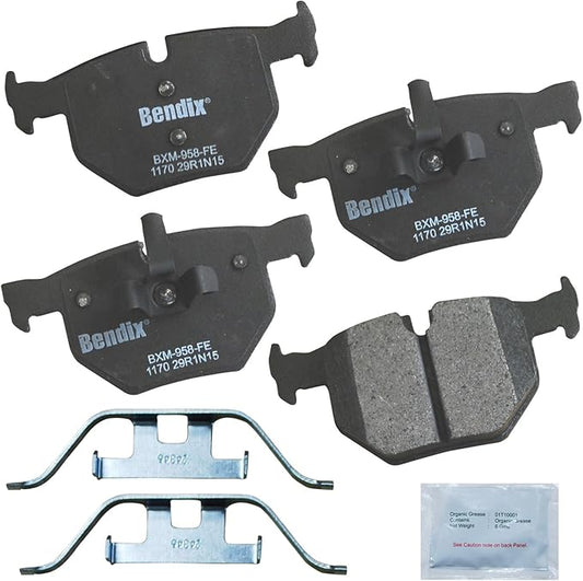 Bendix Priority1 CFM1170 Rear Brake Pads compatible with BMW 330i 2007-2006,330xi 2006,335d 2011-2009,335i 2011-2007,335i 2013,335is 2013-2011,335i xDrive 2013-2009,335xi 2008-2007,X1 2013,X1 2015