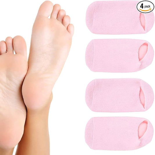 4Pcs Essential Oil Gel Socks,Moisturizing Socks, Gel Spa Socks,Beauty Salon Moisturizing Anti Crack Foot Care Socks for Women and Men Foot, Deep Moisturizing Foot Care Gel Socks