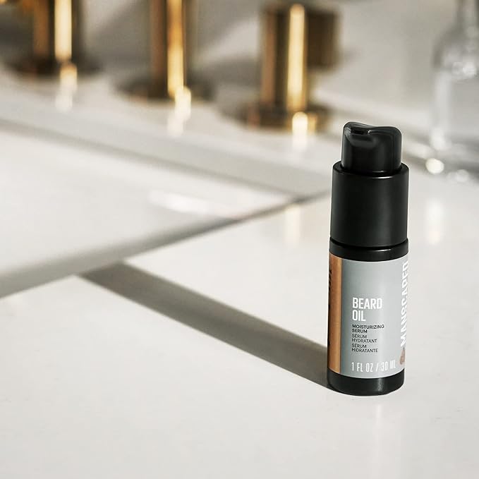 MANSCAPED® Beard Oil, Moisturizing Serum with Jojoba Seed, Sunflower, Sweet Almond Oils for a Nourishing, Hydrating Shine, (1 fl oz) 2-Pack