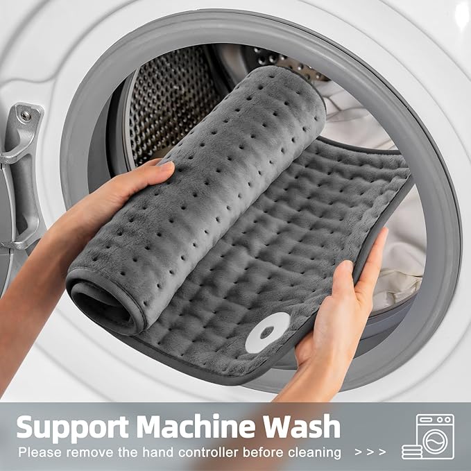 Heating Pad for Pain Relief – 12"x24" Moist/Dry Heat for Back, Neck, Shoulder, and Cramps, Auto-Off, Machine Washable, Ideal Gift for Christmas, Mother's Day, Women, Men, Mom, Dad, Daughter