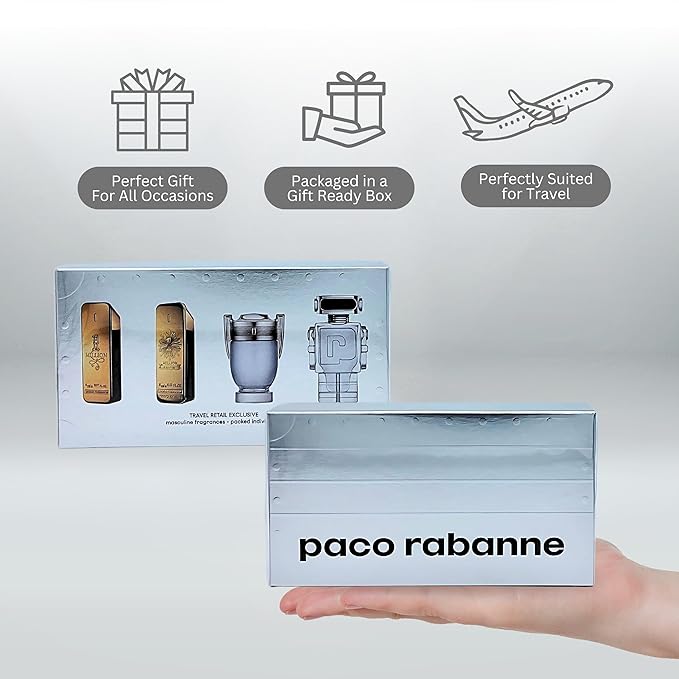 Paco Rabanne Perfume for Men Variety 4 Piece Mini Gift Set