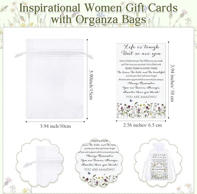 Geetery 12 Sets Mother's Day Inspirational Compact Mirror Gifts for Women Bulk Small Flower Makeup Pocket with Card Bag Double Sided Folding Mirror for Purse Wedding Return Bridal Shower, 4 Styles