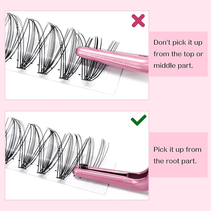 280 Pcs Individual Lashes 20D-D-0.10-9-16mix Cluster Lashes 20D C D Curl Wispy Lashes Bottom Lashes DIY Lashes At Home (20D-D-0.10-9-16mix)