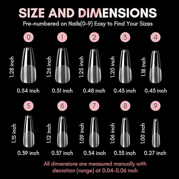 Makartt Gel X Nails Kit 500Pc Soft Gel Full Cover Tips, Medium Coffin Clear Tips Bundle with UV Nail Glue 15ML, 3-in-1 Base Coat & Slip Solution