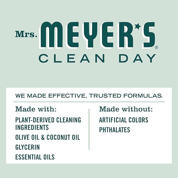 MRS. MEYER'S CLEAN DAY Bar Soap, Use as Body Wash or Hand Soap, Made with Essential Oils, Birchwood_, 5.3 oz, 4 Bars