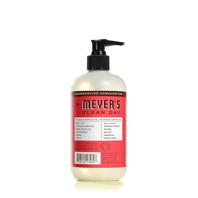 Mrs. Meyer's Liquid Hand Soap, Rhubarb Scent, 12.5 Fl Oz bottle (Pack of 1)