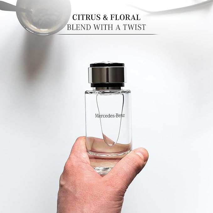 Mercedes-Benz Cologne for Men - 4 Fl Oz - Eau De Toilette Perfume Spray for Man - Woody & Musky Scent - Luxury Long Lasting Fragrance with Notes Of Violet leaves, Cascalone & Vetiver