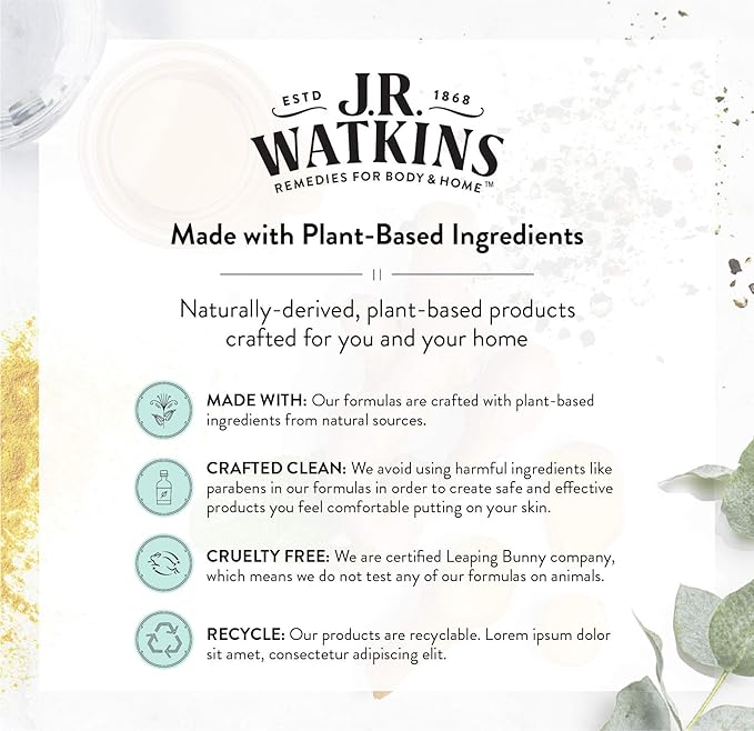 J.R. Watkins Foaming Hand Soap with Pump Dispenser, Moisturizing Foam Hand Wash, All Natural, Alcohol-Free, Cruelty-Free, USA Made, Grapefruit, 9 fl oz, 3 Pack