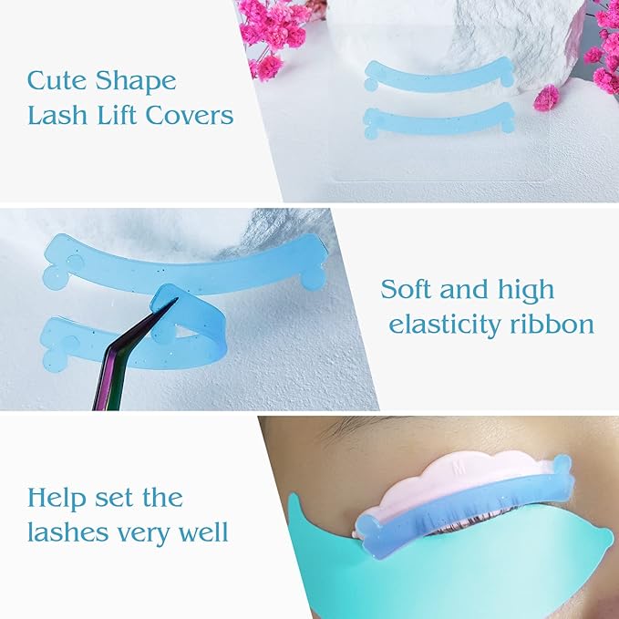 Lash Lift Tools Kit Reusable Eyelash Lifting Glue Curler Soft Pads for Lash Lamination Get Perfectly Curled Lashes
