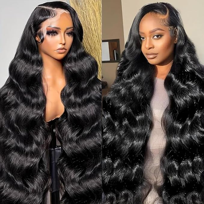 210 Density HD Lace Frontal Wig 13x6 Lace Front Wigs Pre Plucked Human Hair Body Wave Lace Front Wigs Human Hair Wigs for Black Women 30 Inch Lace Front Wig Human Hair Long Black Wig Human Hair