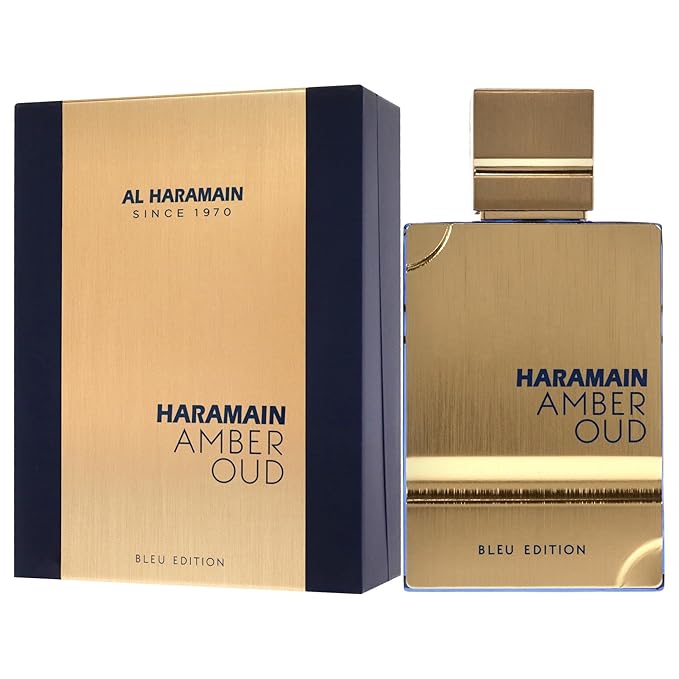Al Haramain Amber Oud Blue Edition Eau De Parfum Spray 60ml (2.0 oz) - Long-Lasting Men’s Cologne with Amber & Sandalwood, Arabian Perfume for Men, Premium Fragrance