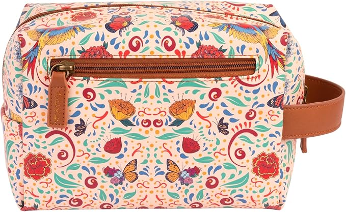 Grupo Erik Frida Kahlo Cosmetic Case | Flower Hanging Toiletry Bag, Waterproof PU Case, Travel Makeup Bag, Travel Toiletry Bag, Frida Kahlo Bag