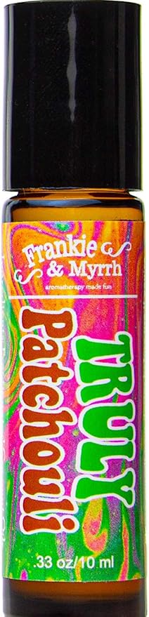 Frankie & Myrrh Truly Patchouli Roll On | Dark Aged Patchouli Essential Oil Roll On Perfume/Cologne | Earthy, Musky Aromatherapy for Relaxing Stimulation and Energy