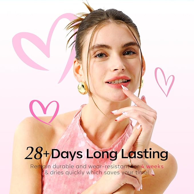 modelones Gel Nail Polish Set 6 Colors Pink Gel Polish Glitter Hot Pink Purple Shades Mermaid Love-heart Glitter Gel Polish Shimmer Soak Off LED Spring Nail Art DIY Mothers Day Gift For Women Girl