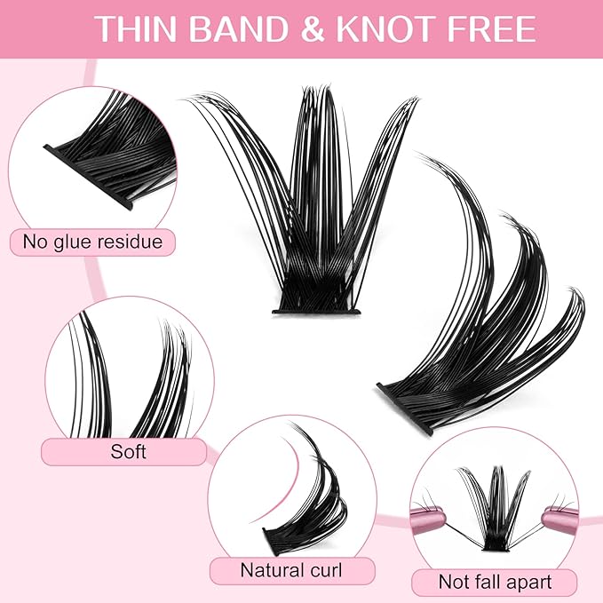 280 Pcs Individual Lashes 50D-C-0.07-12 Cluster Lashes C D Curl Wispy Lashes Bottom Lashes DIY Lashes At Home（50D-C-0.07-12）