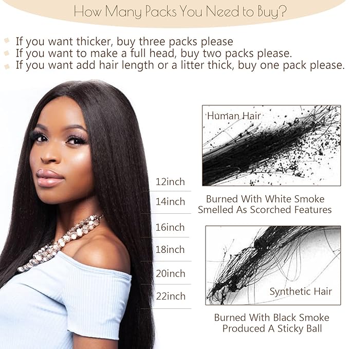 Loxxy Yaki Clip in Hair Extensions Real Human Hair for Black Women 22 inch Real Remy Thick Style Double Weft for African American,YK 7pcs/set 120g/set