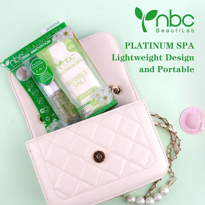 Pedicure Foot Soak Set - Upgraded 6 in 1 Foot Spa, Foot Bath Spa, Pedicure Kit, Foot Soak for Tired & Dry Cracked Feet, Athletes Feet, Bad Odor, Softens Calluses (Jasmine)