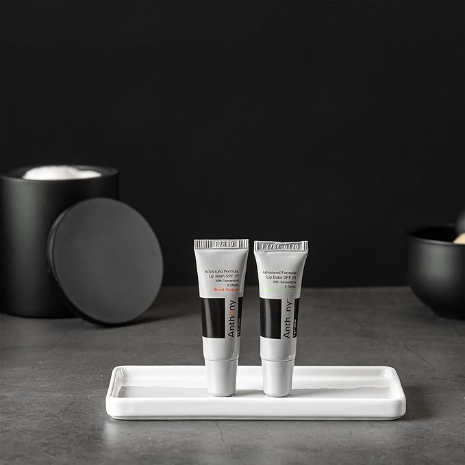 Anthony 25 SPF Lip Balm With Sunscreen - Contains Green Tea Extract, Shea Butter & Vitamin E - Moisturizing Repair Care Treatment for Chapped & Dry Lips 4-Pack