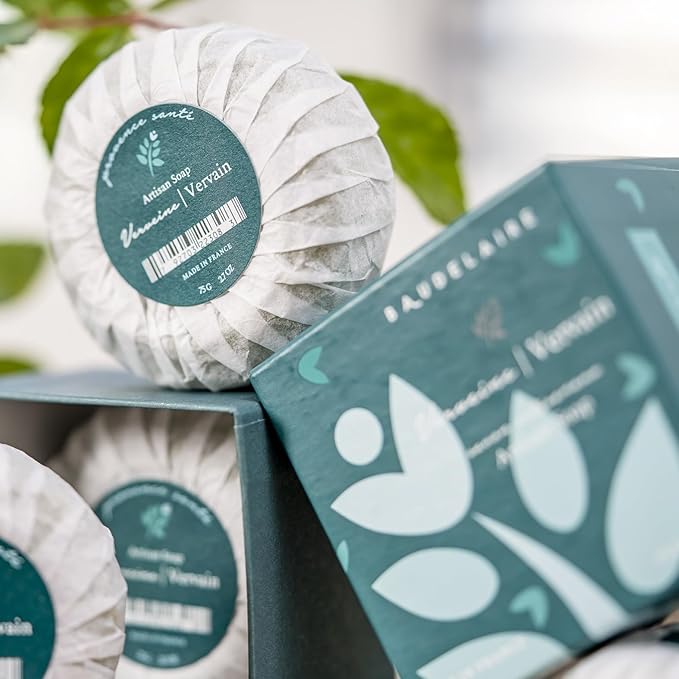 Provence Sante Luxury French Cleansing Bar - Moisturizing Shea Butter - Triple-milled Vervain Fragrance, 2.7oz 4-Bar Gift Box