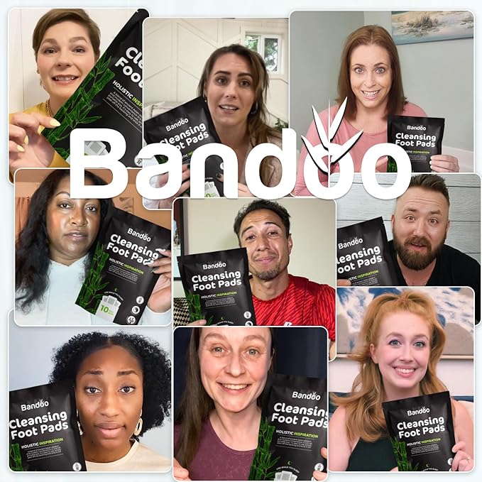 Bandoo Foot Pads | Original | Rana Pads | Premium Natural Bamboo Vinegar Foot Care Pads | Japanese Foot Pads | 10 Pads