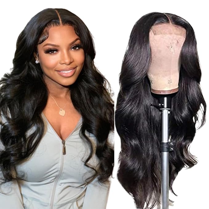 4x4 Lace Front Wigs Human Hair Pre Plucked with Baby Hair 150% Density 22 Inch Body Wave Brazilian Virgin Frontal Human Hair Wigs 4x4 Glueless HD Lace Closure Wig Human Hair for Women
