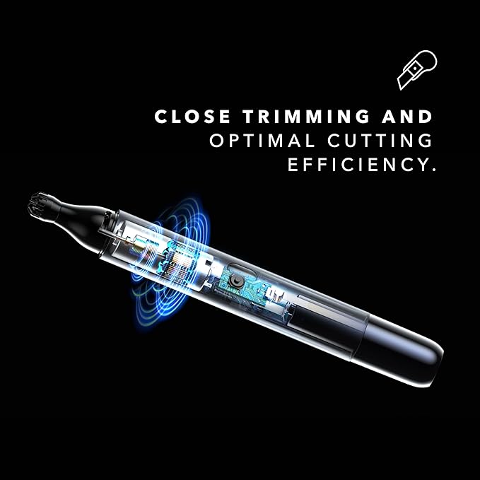 Blade & Stone™ NS501M Nose & Ear Trimmer | Graphene-X™ Blade | High-Velocity, Low-Noise Motor | Patented Rotary Blade Design | Skin-Friendly, Tug-Free Performance, Detachable Head (Big Blue)