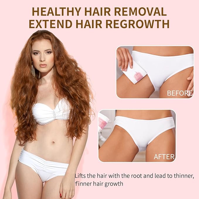 300g/10.6oz Rose Sugar Wax: Hair Removal Sugaring Paste for Bikini Brazilian Sensitive Skin - Wax Beads Alternative For Women & Men