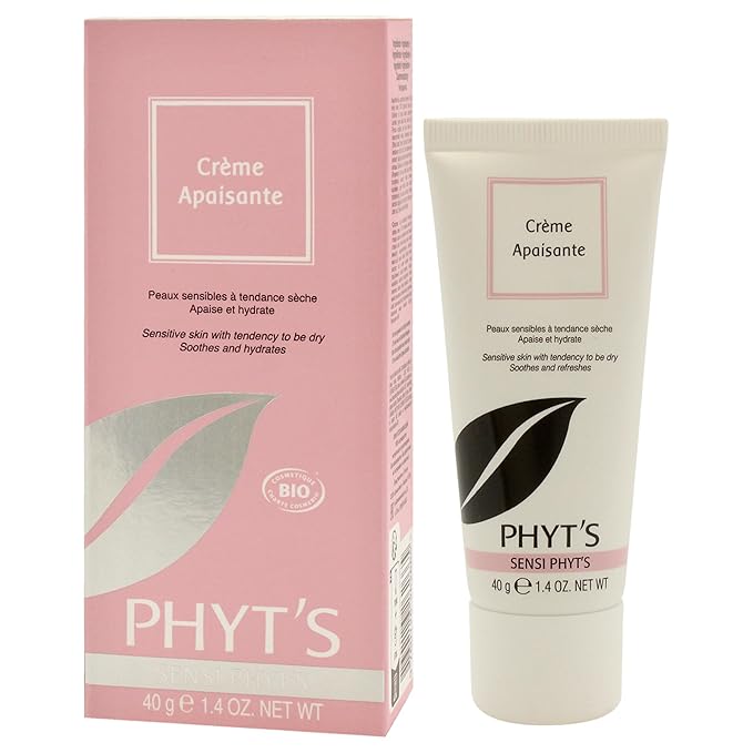 Phyts Soothing Cream - Face Moisturizer Ideal for Dry and Sensitive Skin - Reduces Discomfort and Redness - Fragrance-Free Vegan Face Cream - 1.4 oz