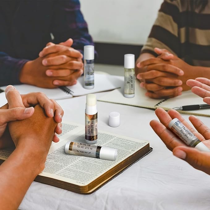 50 Pcs Lip Balm with Scripture Religious Lip Balm for Women Christian Gifts Bulk Faith Bible Verse Scripture Inspirational Gift Party Favors for Women Coworkers 10 Styles