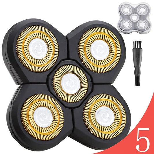 Upgraded 5-Blade Shaver Replacement Heads - Electric Razor Shaver Heads