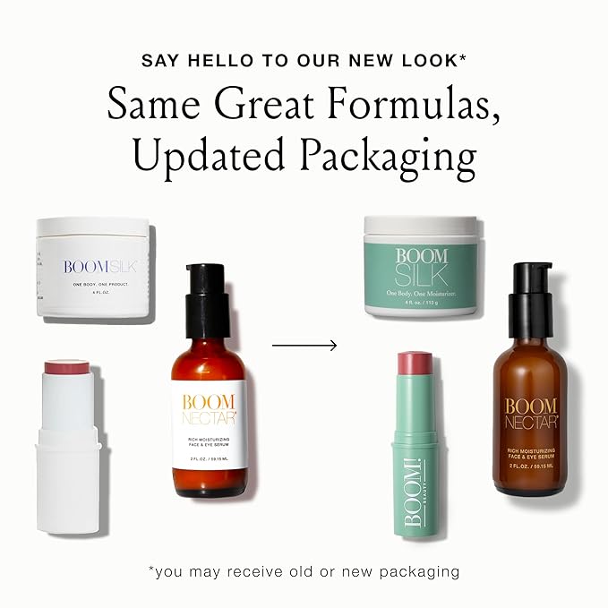 BOOM Beauty Boom Stick Glo: Vegan Hydrating Skin Moisturizer Nourishing Stick for Face, Neck & Body, On-the-go, Dewy Healthy Glow, Goes On Clear