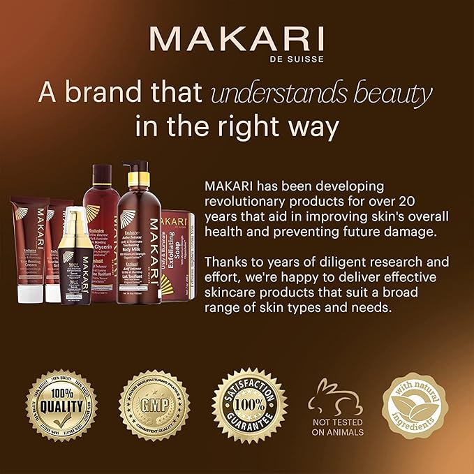 Makari Exclusive dark Spot Corrector Serum 1.7oz – Brightening & Toning Body Serum with Organiclarine – Advanced Active Intense Spot Treatment for Dark Spots, Scars, Sun Patches, Hyperpigmentation