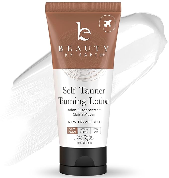 Self Tanning Lotion - Travel Size Tanner for Sunless Tan with Organic & Natural Ingredients