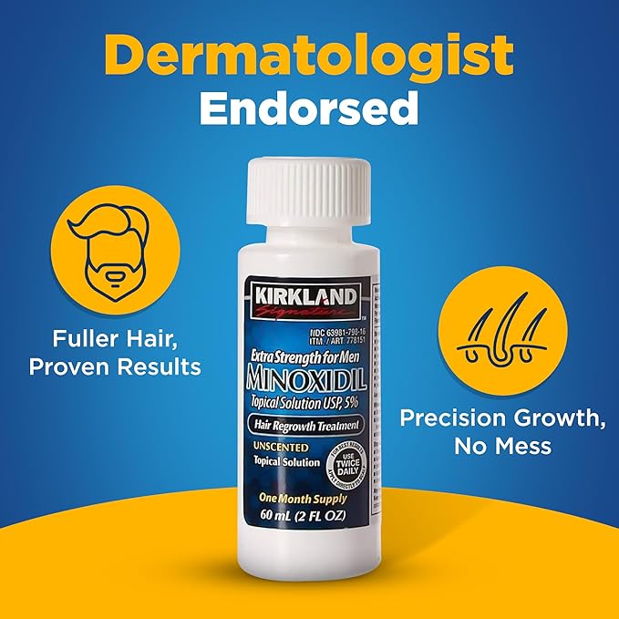Kirkland Signature 5% Minoxidil Hair Regrowth for Men - 1 Month Supply