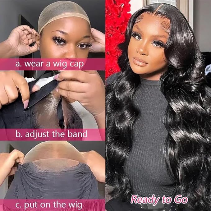 20 Inch 5x5 Body Wave Human Hair Wig 180% DensityWear and Go Glueless Wigs HD Lace Closure Wigs Human Hair Body Wave Lace Front Wigs Glueless Wigs Human Hair Pre Plucked Pre Cut