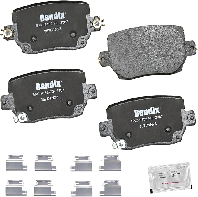 Bendix Priority1 CFC2387 Ceramic Rear Brake Pads for Tesla 3 2021