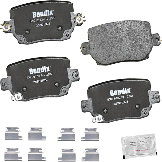 Bendix Priority1 CFC2387 Ceramic Rear Brake Pads for Tesla 3 2021