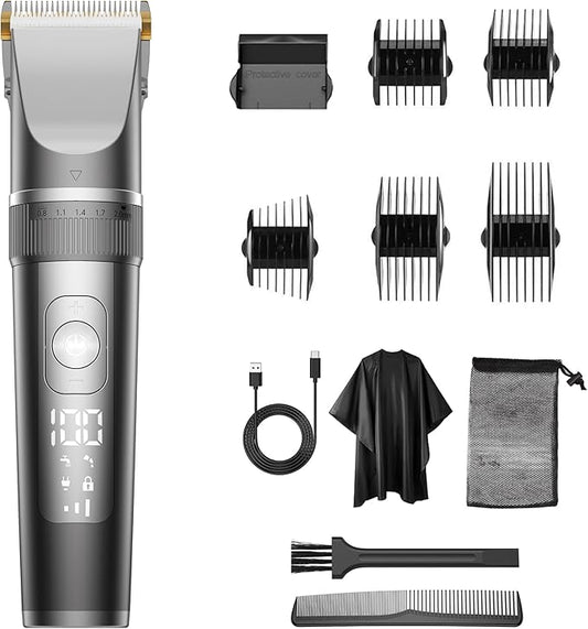 Rechargeable Hair Clippers for Men, Cordless Hair Trimmers for Men, Electric Hair Clippers - Clippers and Trimmers Set for Convenient at Home Haircutting