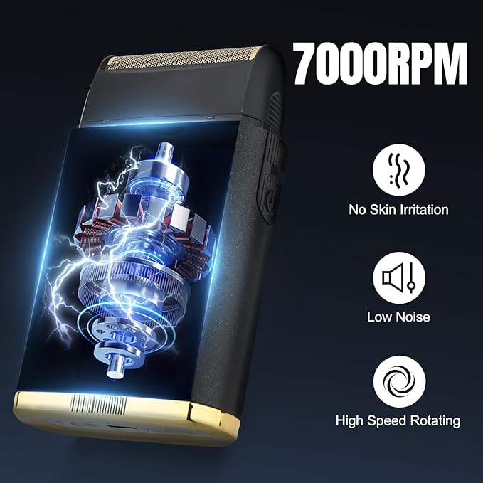 Foil Bald Shavers for Men, Powerful Motor Electric Razor, Head Shavers, Men's Foil Beard Trimmer, Cordless Rechargeable LED Display