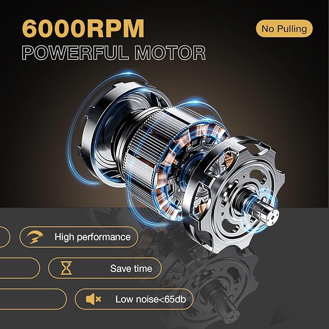 SUPRENT Professional Rechargeable Hair Clipper-Hair Clippers for Men, Cordless Hair Cutting Kit with LED Display (Silver)