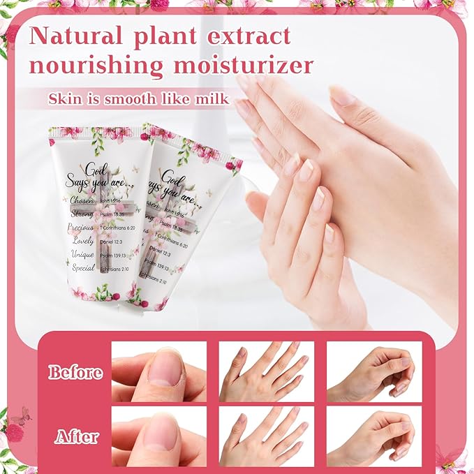 50 Pack Christian Hand Lotion Bulk Gifts for Women Mother Day Bible Mini Travel Hand Lotion Bulk for Stocking Stuffers Gifts Women Church Appreciation Teachers Coworkers(Classic)