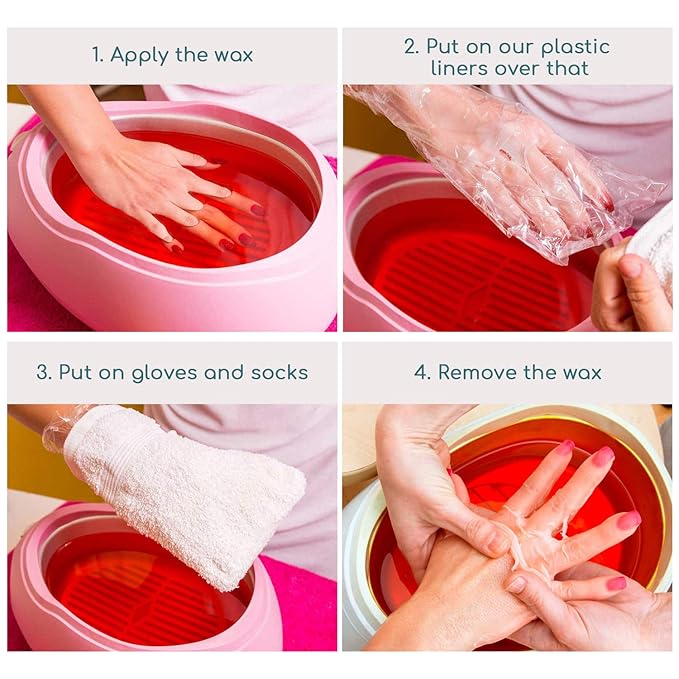 Segbeauty 200pcs Paraffin Wax Gloves, Paraffin Bath Liners for Hand, Plastic Thermal Mitten Bags Mitt Liner Covers for Paraffin Wax Refills Hot Wax SPA thera-py treat-ment Paraffin Wax Machine