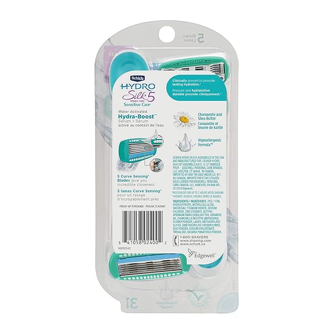 Schick Hydro Silk Disposable Razors for Women, 3 Count (Pack of 2)