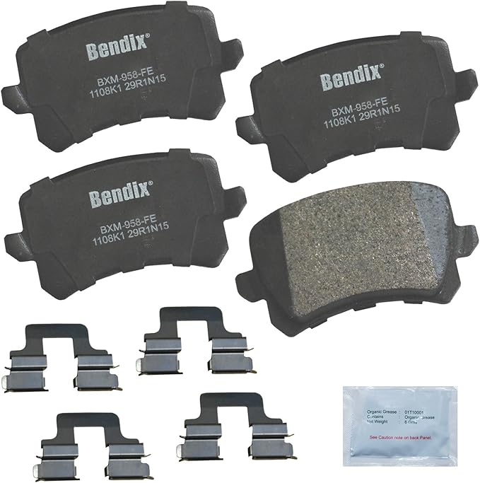 Bendix Priority1 CFM1108K1 Rear Brake Pads for Audi A3,Quattro,A4,A6,Q3,S3,TT,RS TTS Seat Altea,XL,Freetrack,Ibiza,Leon,Volkswagen Bora,CC,Eos,Golf,City,R,GTI,Jetta,Passat,R32,Rabbit,Tiguan,Limited