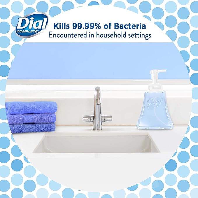 Dial Complete Anti-Bacterial Advanced Hydration Foaming Hand Wash, Spring Water, 45 fl oz (3-15 fl oz bottles)