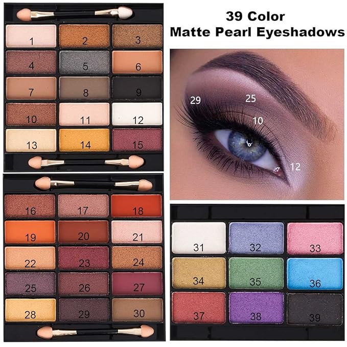 58 Color Professional Makeup pallet, Makeup Kit for Women Full Kit,All In One Makeup Set,Makeup Gift Set for Women&Girls&Teen (331N)