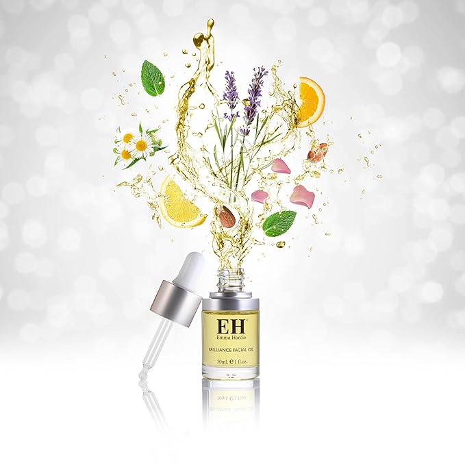Emma Hardie 30ml Brilliance Facial Oil with Botanical Extract Blend, Use to Hydrate & Revitalise Skin, Promote Glow & Youthful Look & Reduce Wrinkles, Suitable for Sensitive Skin, Vegan & Cruelty Free