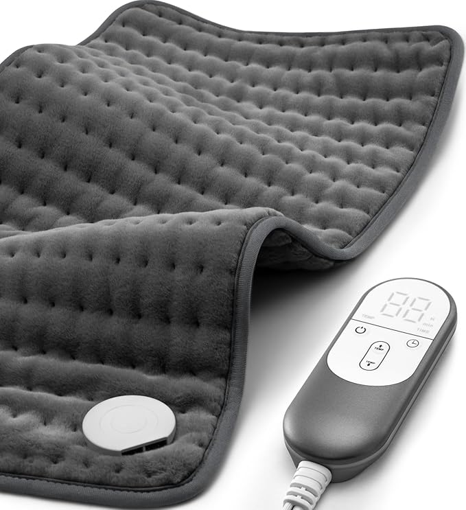 Heating pad for Back Pain Relief, Heating Pads for Neck, Shoulder, Fathers Mothers Day Gifts for Women, Men, Dad, Mom, Auto-Off,Machine Washable, Moist Dry Heat Options, Extra Large 12"x24"