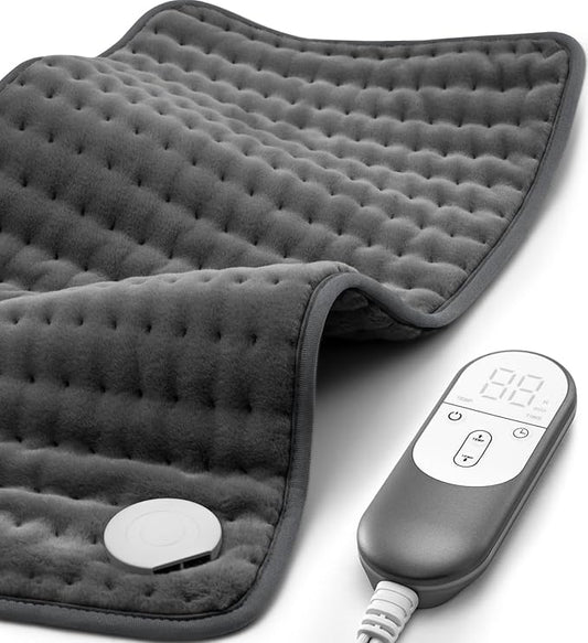 Heating pad for Back Pain Relief, Heating Pads for Neck, Shoulder, Fathers Mothers Day Gifts for Women, Men, Dad, Mom, Auto-Off,Machine Washable, Moist Dry Heat Options, Extra Large 12"x24"